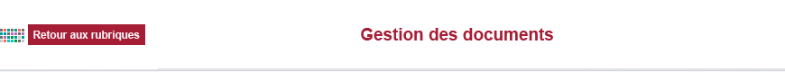 Menu gestion des documents